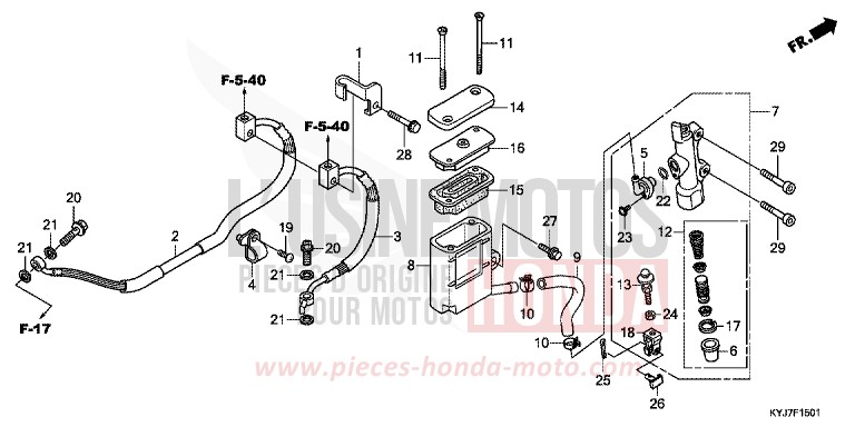 HAUPTBREMSE, HINTEN ZYLINDER (CBR250RA) von CBR250R ABS ASTEROID BLACK METALLIC (NHA35) von 2011
